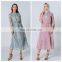 Wholesale Price New Ethnic Long-sleeved Double-layered Loose with Belt Turkey Muslim Elegant Dress Islamic Clothing