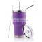 30 oz wholesale polishing black stainless steel double wall vacuum insulated tumbler with straw