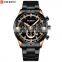 Men Quartz Wrist Watches Stainless Steel Strap Luxury Gold Chronograph Business Waterproof Watch