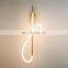 Indoor Minimalist Note Wall Light Art Creative Bedside Lighting For Living Room Stair Aisle Luxury Curve Led Wall Lamp