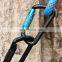 JRSGS 6-11KN  D-Shaped Colorful Spring Snap Hook Climbing Aluminum Carabiner clip With Screw for Outdoor Sports S7807