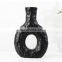New Arrivals Black Ceramic Vase Matte Hydroponics Wedding Centerpieces Dried Flowers Vase For Home Decoration