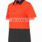 Cheap Wholesale Hi Vis Orange Navy Blue Safety Polo Shirt Workwear Polo Shirt