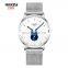 Golden Water Resistant Custom Logo Quartz Luxury Mesh Wristwatch Men Relogio Men Quartz Watch