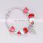 2022 New Women Colored Glaze Beaded Handmade Adjustable Silver Plated Bracelet