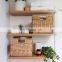 Rectangular Water Hyacinth Basket with Lining Large Hand woven Baskets for Cube Storage Wicker Storage Baskets