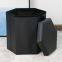 Hexagonal PVC ottoman-Black
