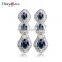 Factory Wholesale Best Quality Zircon Jewelry Baguette Multi Colored Stones Earrings