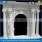 Indoor High Quality White Marble Stone Fireplace