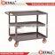 Shelf Adjustable ESD Push Trolley with Tool Hanging Panels