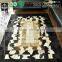 Cowhide Leather Patchwork Carpet,Home Hotel Leather Rugs