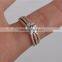 High quality and cheap women fashion 14K solid purity gold AAAAA CZ ring