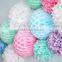 Mix size,mix color decorative tissue paper honeycomb ball for party home decoration