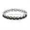 Energy Bracelet, HY-S370 Stainless Steel Bracelet, Black Theraputic Jewelry Bio Magnetic Bracelet