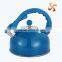 2.5L stainless steel bells kettle with colorful body and handle