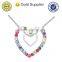 2015 new design fashionbale custom handmade heart shape alloy necklace