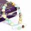 Wholesale 10mm 7.5 Inch Chrysoprase Agate Gemstone Adjustable Wire Bangle Bracelet (Jewelry Box is not Included)