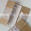 2016 kraft shiny paper with lace handmade folio wedding invitation cards