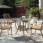 Premium Quality Garden Patio Terrace Deck Cast Aluminum Bronze Living Accents Outdoor Furniture Mosaic Table with Swivel Chairs