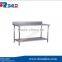 Stainless Steel Kitchen Work Table with Backsplash