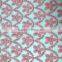 2014 newest design five-petaled flowers cotton embroidery on organza fabric