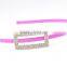 fashionable square shape alloy crystal fabric wrap headband