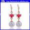 Fashion Women's Silver Micro Pave Earring, Fashion Pearl Earring ,Girl 925 Sterling Silver Earring