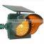 Yellow Flashing Solar Energy Traffic Light