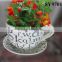 Pot for plant cup shape porcelain garden flower pot