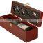 Antique style embossed red MDF wine bottle box