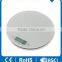 Super Thin Tempered Round Glass Touch Screen Kitchen Scales 5kg