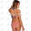 Hot sell ladies women sexy crochet bikini swimwear American flag pattern
