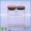 6oz/180ml Straight Sided Transparent Round Glass Storage Bottles Jars With Wooden Lid