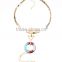 Fashion jewelry long chain necklace with soft tube pvc decorated tassel pendant necklace,gold filled soft tube necklace