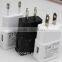 colorful dual USB 5V2A travel charger with US/ EU plug