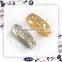 shiny gold stainless steel diamond charms accessories for women bracelet