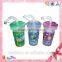 2015 Hot Sale Promotional Football Shape Water Cup With Straw