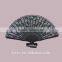 Black noble elegant antique lace princess silk composite bamboo fan