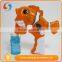 Fashion plastic cute fish shaped animal soap bubble gun with light