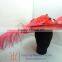 Red Fancy Sinamay Fascinators With Big Feather For Wedding Wholesale T121