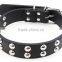 Fashionable Round Metal Ball Free Sample PU Dog Collar Leather