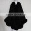 Fashion Style Women Black Color Cashmere Poncho with Fox Fur Trim Cape/Shawl