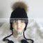 2016 New Product Cute colourful Fashion Knit Kids Hats Fur Pom Pom Crochet Baby Hats