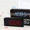 Hot sales home decoration MDF+PVC gift and promotional wooden led clock