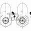 High security metal cabinet cam lock for ATM machine