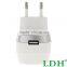 New EU Plug 5V 2.1A Universal USB Travel Charger with Micro USB Retractable Charging Cable for Samsung Mobile Phone Length 60cm