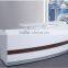 white modern salon reception desk / fast food restaurant reception desk