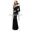 2016 luury black dress evening dress Vampire Halloween Witch Queen.