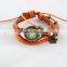 hand weave leather strap rope vintage style quartz watch for women star pendant