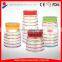 Colorful Glass Food Container Set 4 Custom Cookie Jar Decorative Airtight Glass Jar